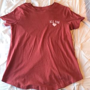 Pink short sleeve tee